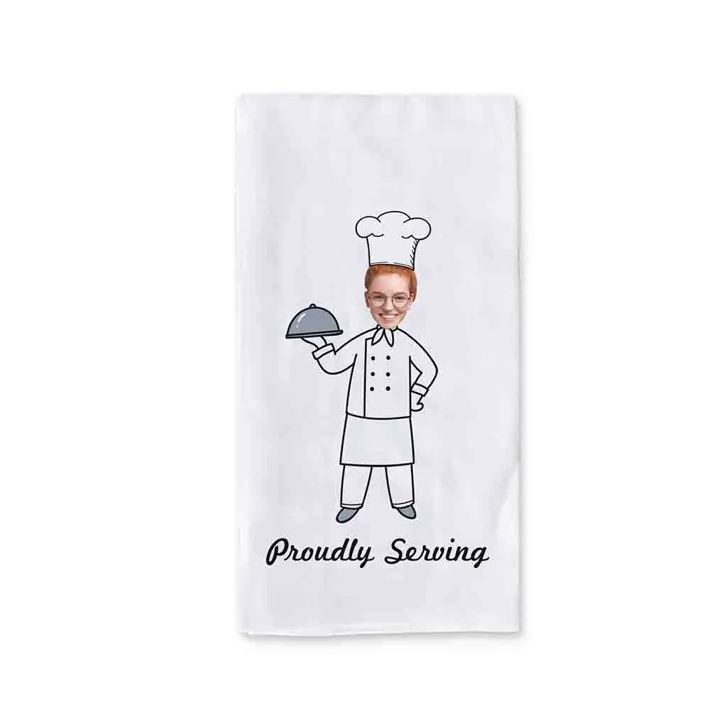 2 Piece Personalized Kitchen Towel Set for the Cook