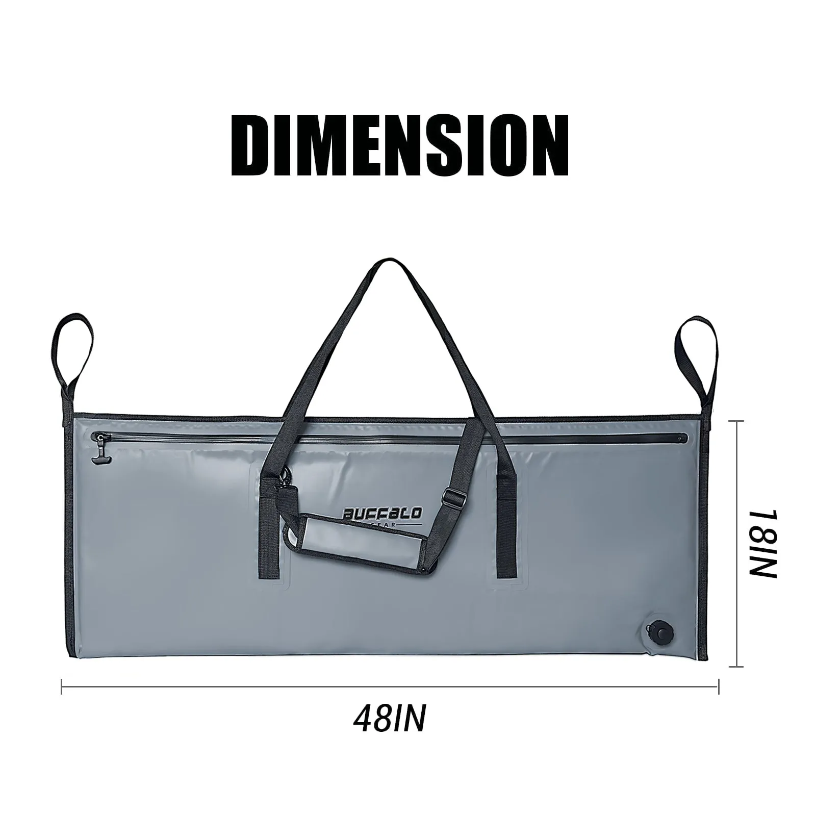 48x18'' Leakproof Fish Cooler Bag With Waterproof Zipper