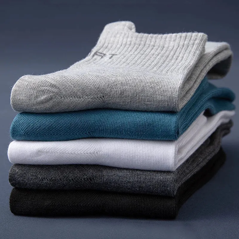 5 Pairs Breathable Cotton Sports Socks