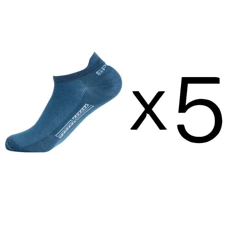 5 Pairs Breathable Cotton Sports Socks