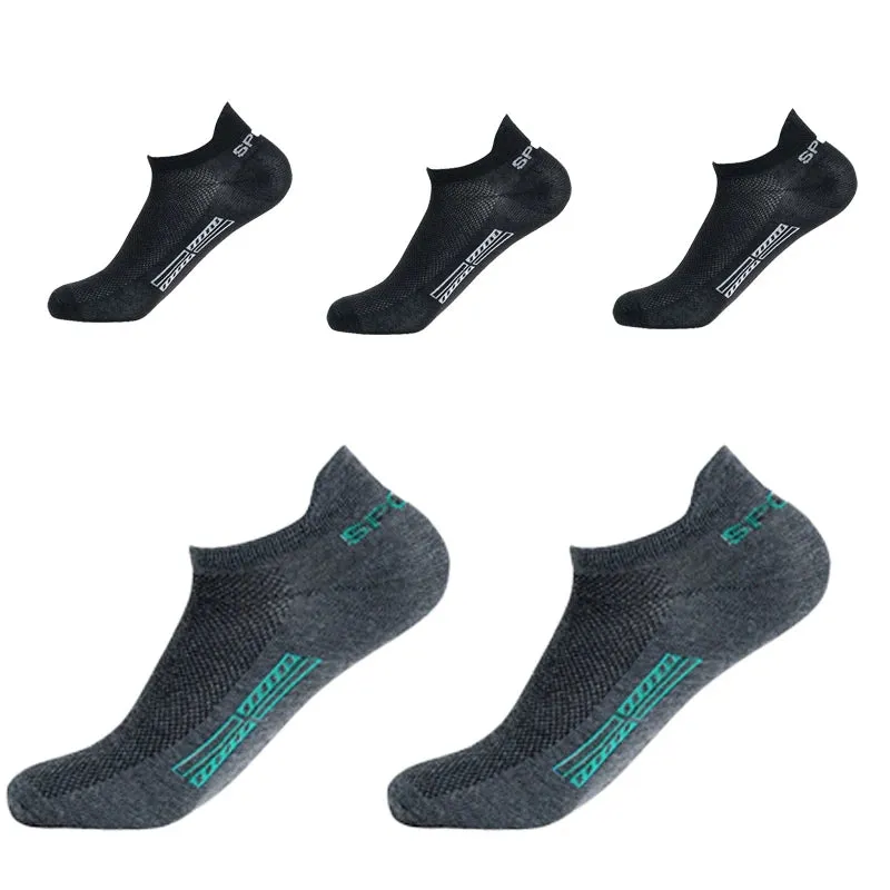 5 Pairs Breathable Cotton Sports Socks