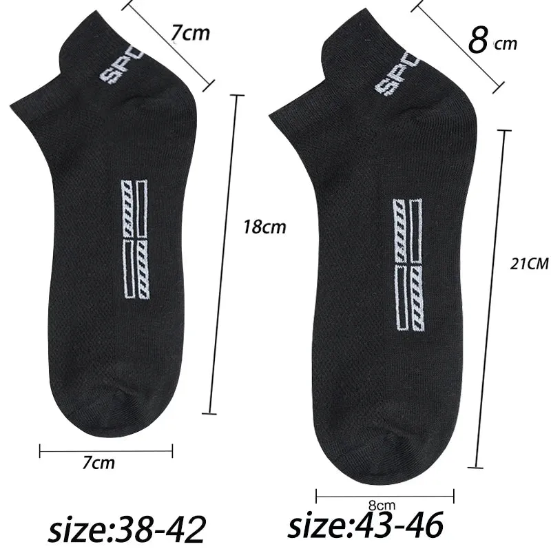 5 Pairs Breathable Cotton Sports Socks