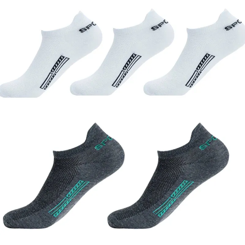 5 Pairs Breathable Cotton Sports Socks