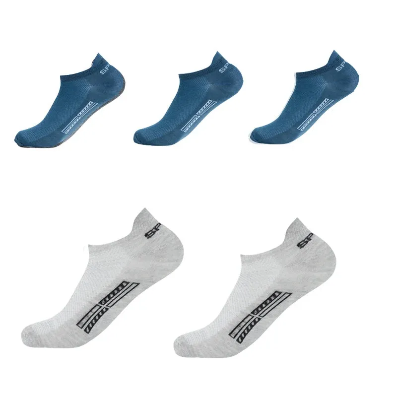 5 Pairs Breathable Cotton Sports Socks