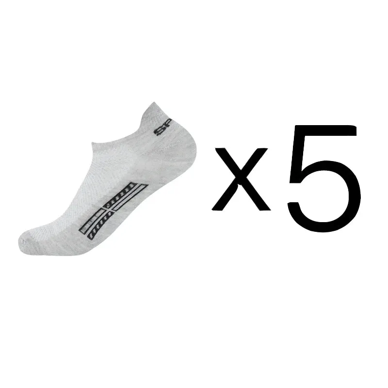 5 Pairs Breathable Cotton Sports Socks