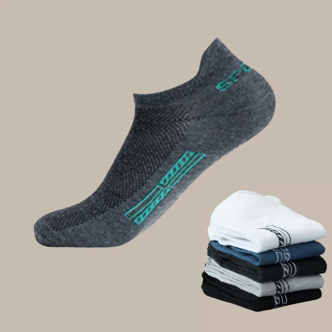 5 Pairs Breathable Cotton Sports Socks