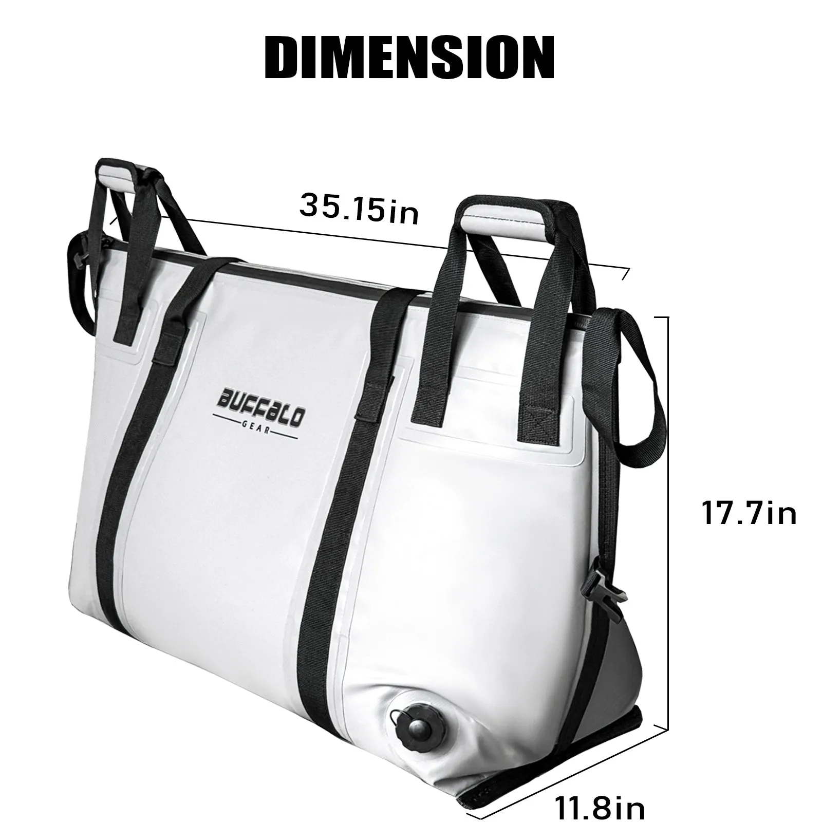 55L Insulated Fish Cooler Bag With Flat Bottom