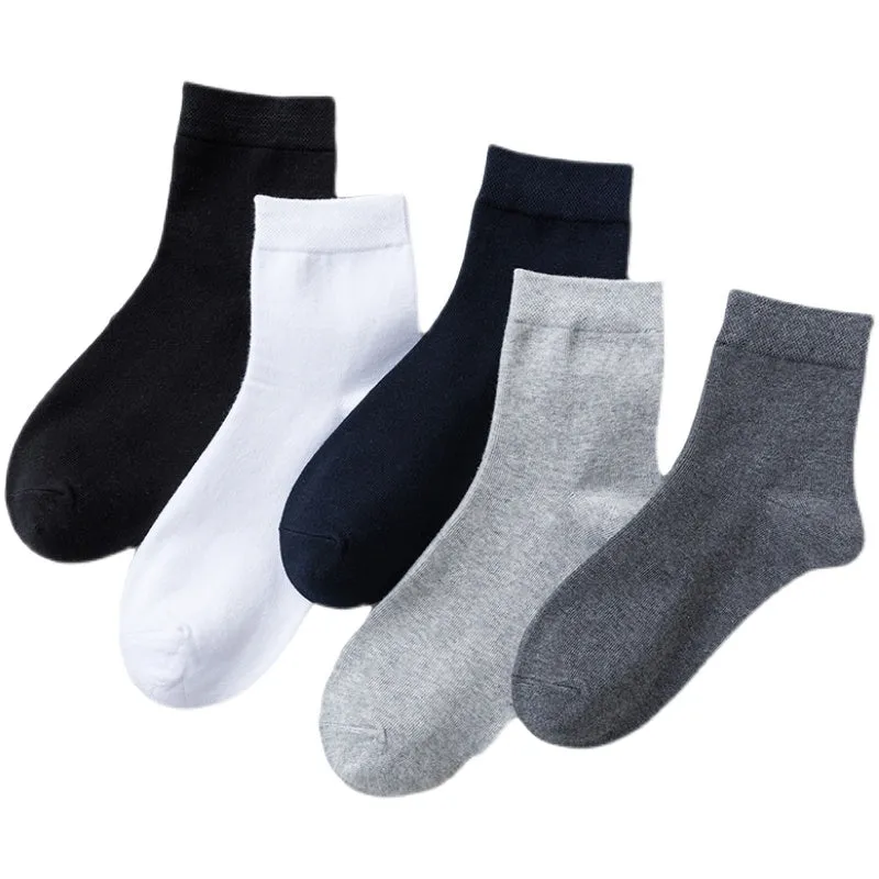 5pairs Cotton Antibacterial Breathable Sports Socks