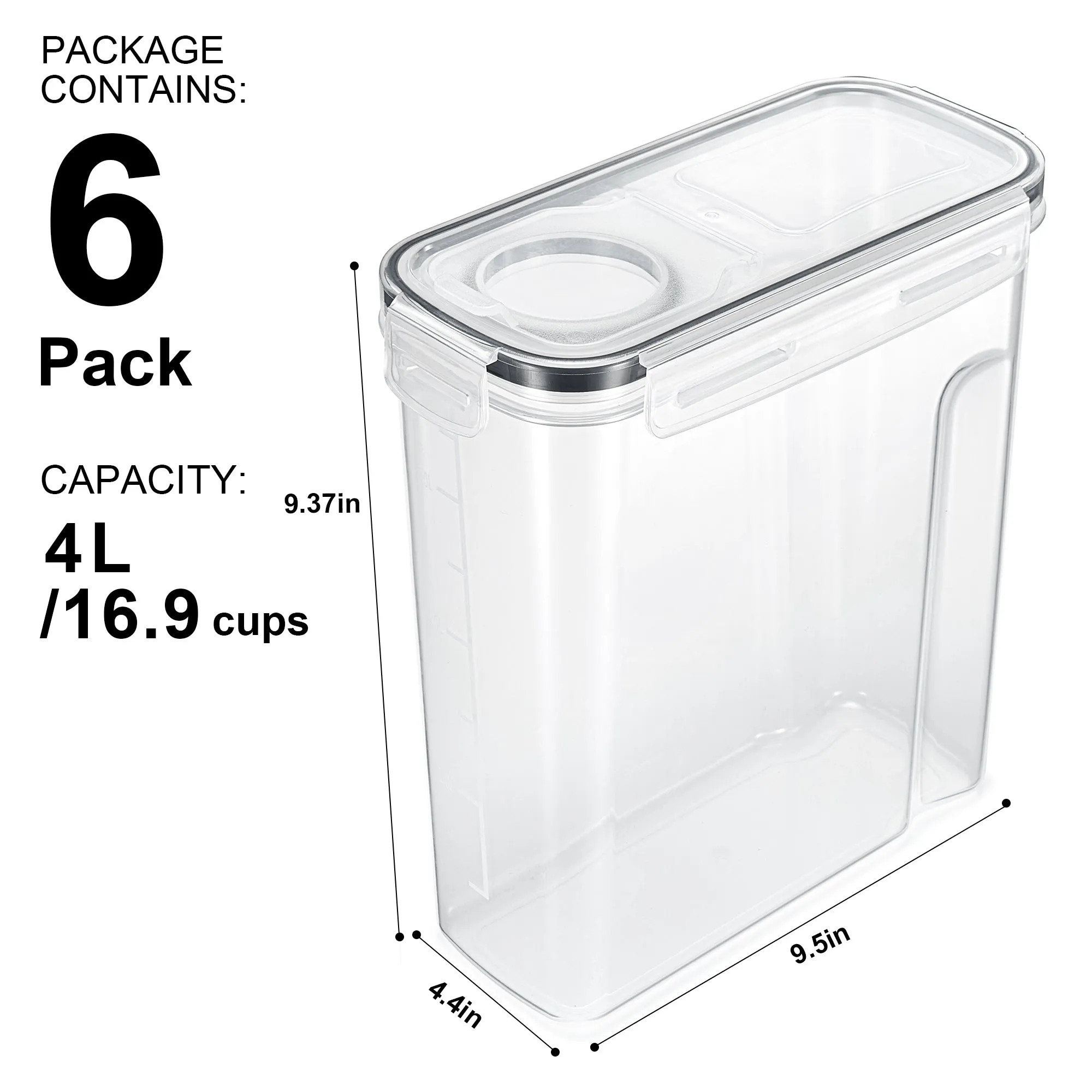 Airtight Food Storage Dispensers (6 Pack)