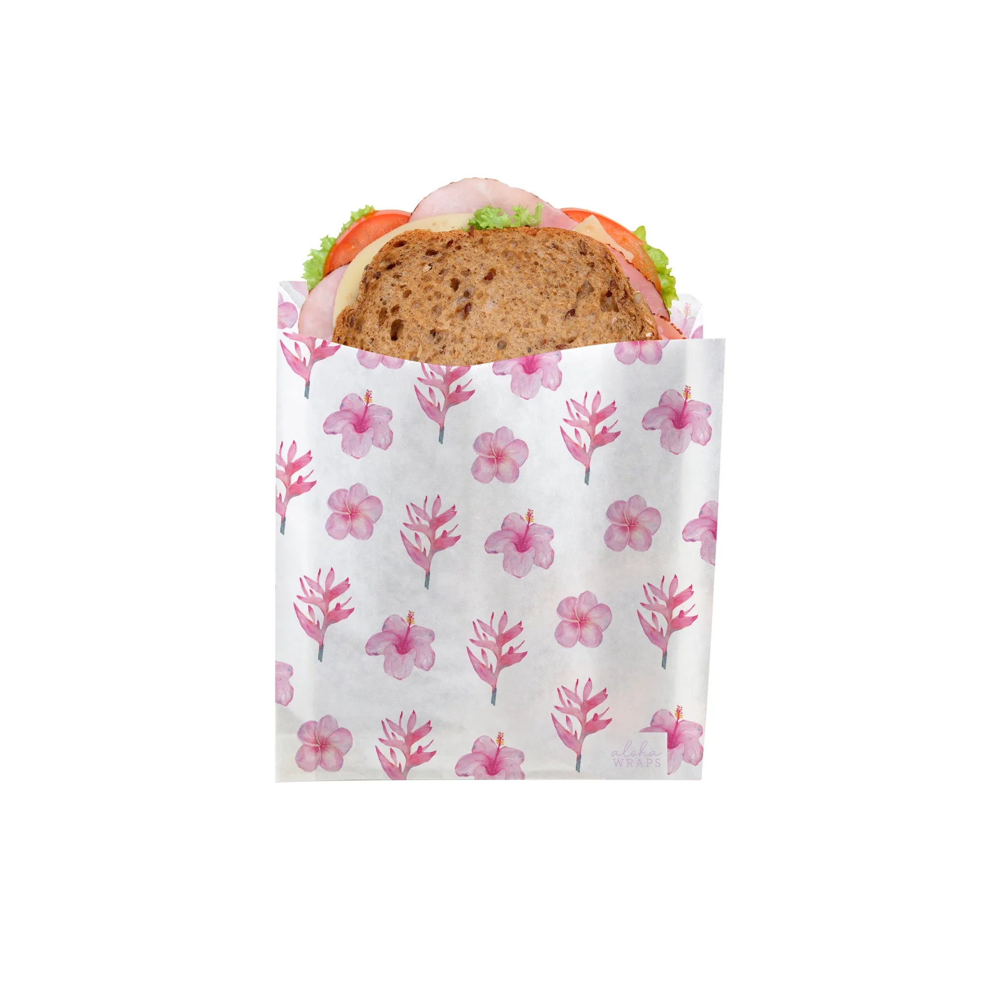 Aloha Wraps Tropical Flowers Sandwich Bags