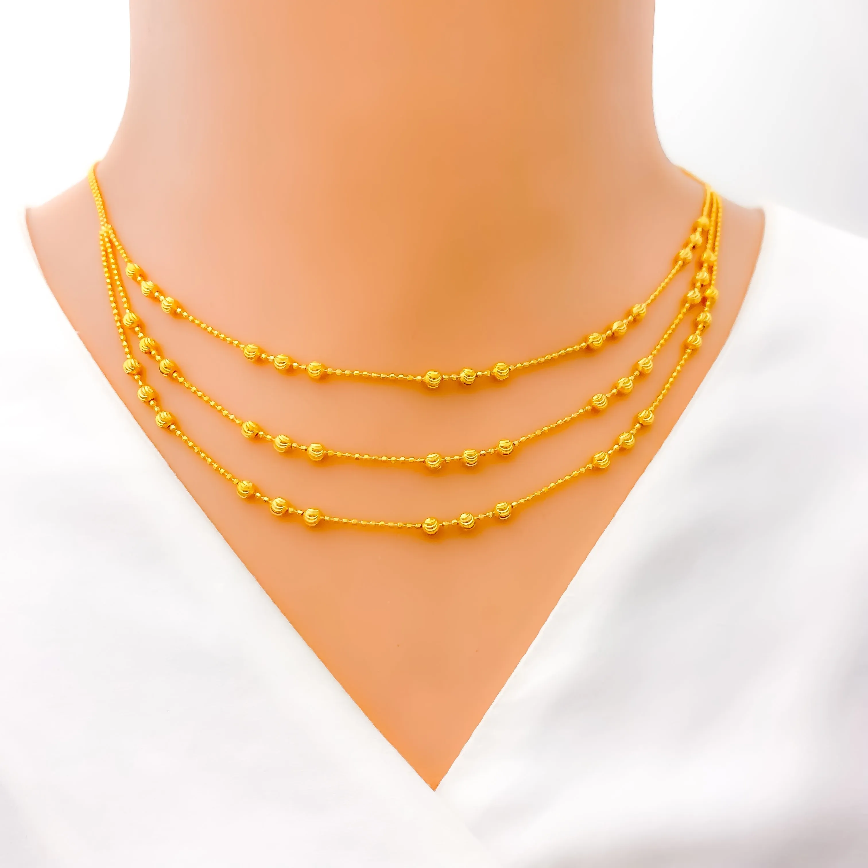 Attractive Lightweight Layered Orb Necklace Set