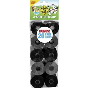 Bags On Board Waste Pick-up Refill Bags 140 Count Black - Grey