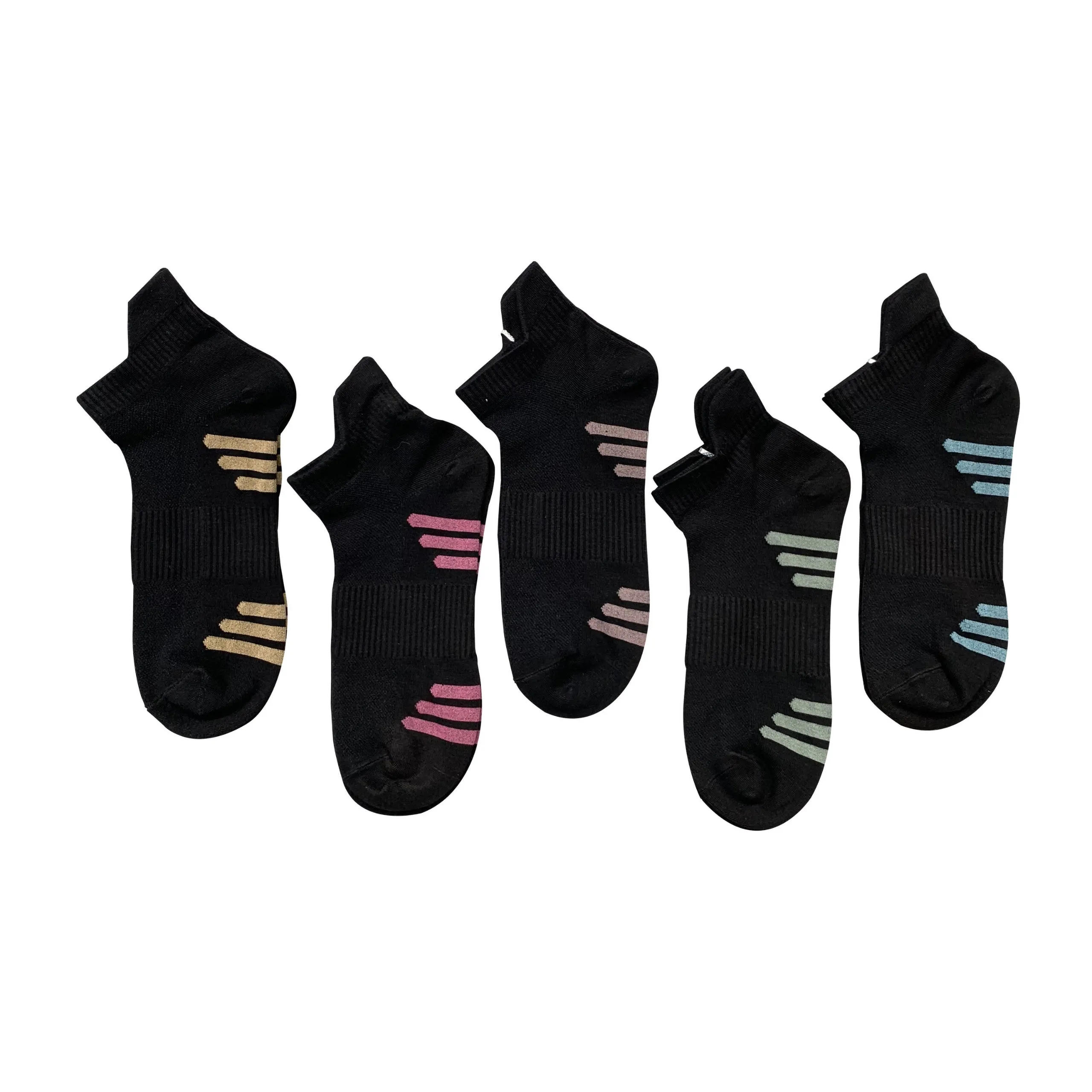 Bamboo No Show Sock Women Thin Low Cut Socks Mesh Breathable Athletic Sock 5 Pair