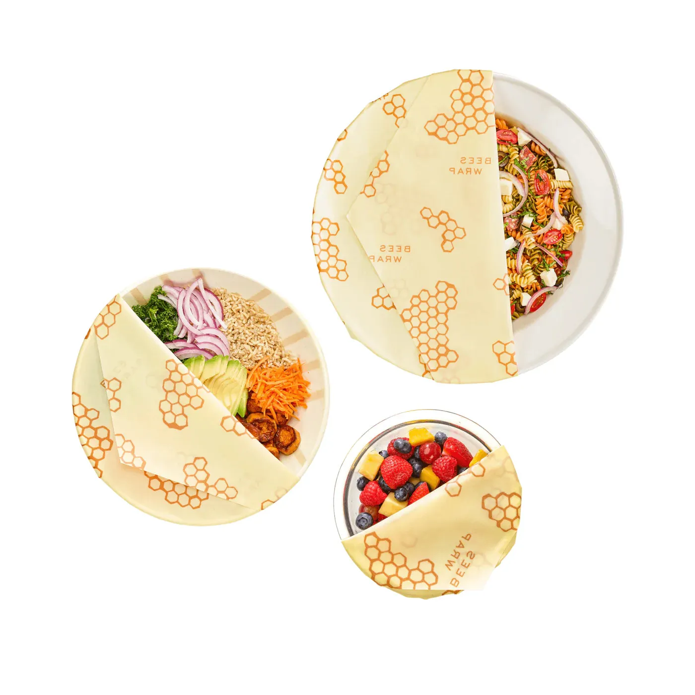 Beeswax Wrap Hexagon Bowl Covers 3-Pack