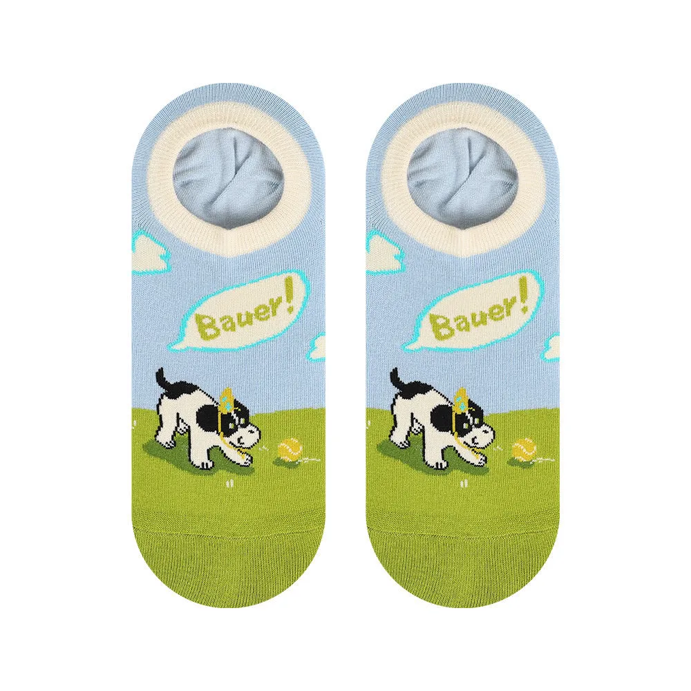 Beligogo 5 Adorable & Breathable Beau the Pup Ankle Socks