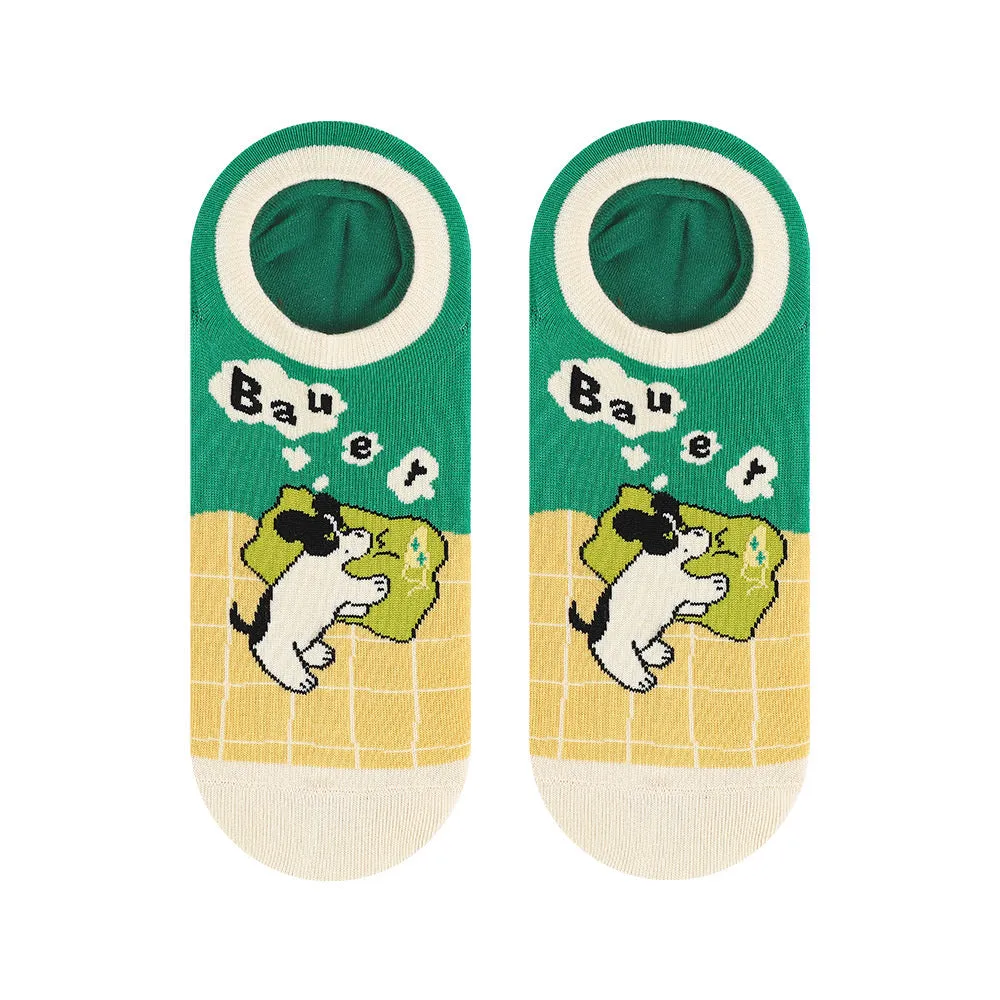 Beligogo 5 Adorable & Breathable Beau the Pup Ankle Socks