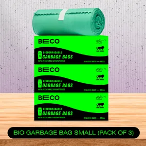 Biodegradable Garbage Bags - Small - 30 bags/roll | Pack of 3