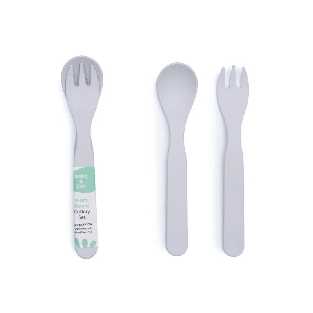 Bobo & Boo Plant Based Cutlery Set - Grey