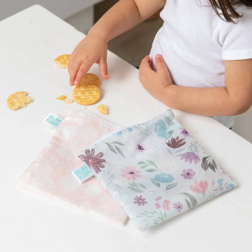 Bumkins Snack Bag 2pk - Floral and Lace