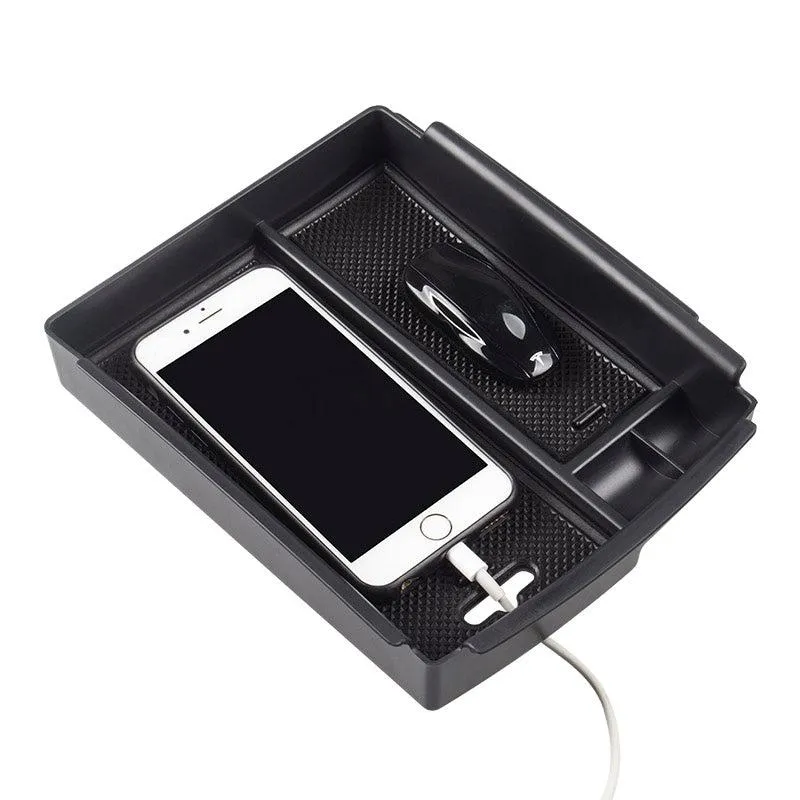 Center Console Storage Box with USB Hole for Model X