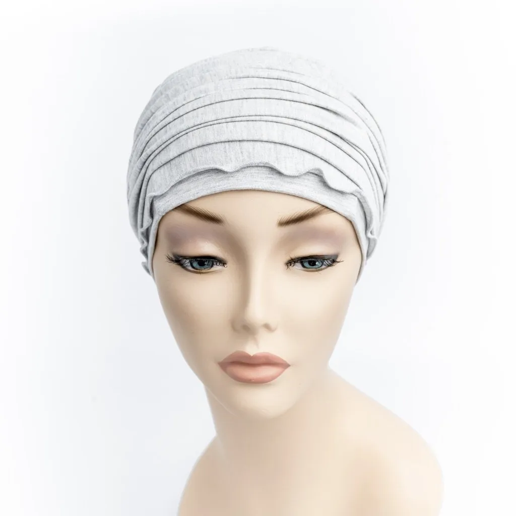 Chemo Alopecia Head Wrap Light Grey