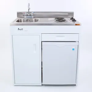 CK3616 Avanti 36" Compact Miniature Kitchen - White / 2.2 cu. ft.