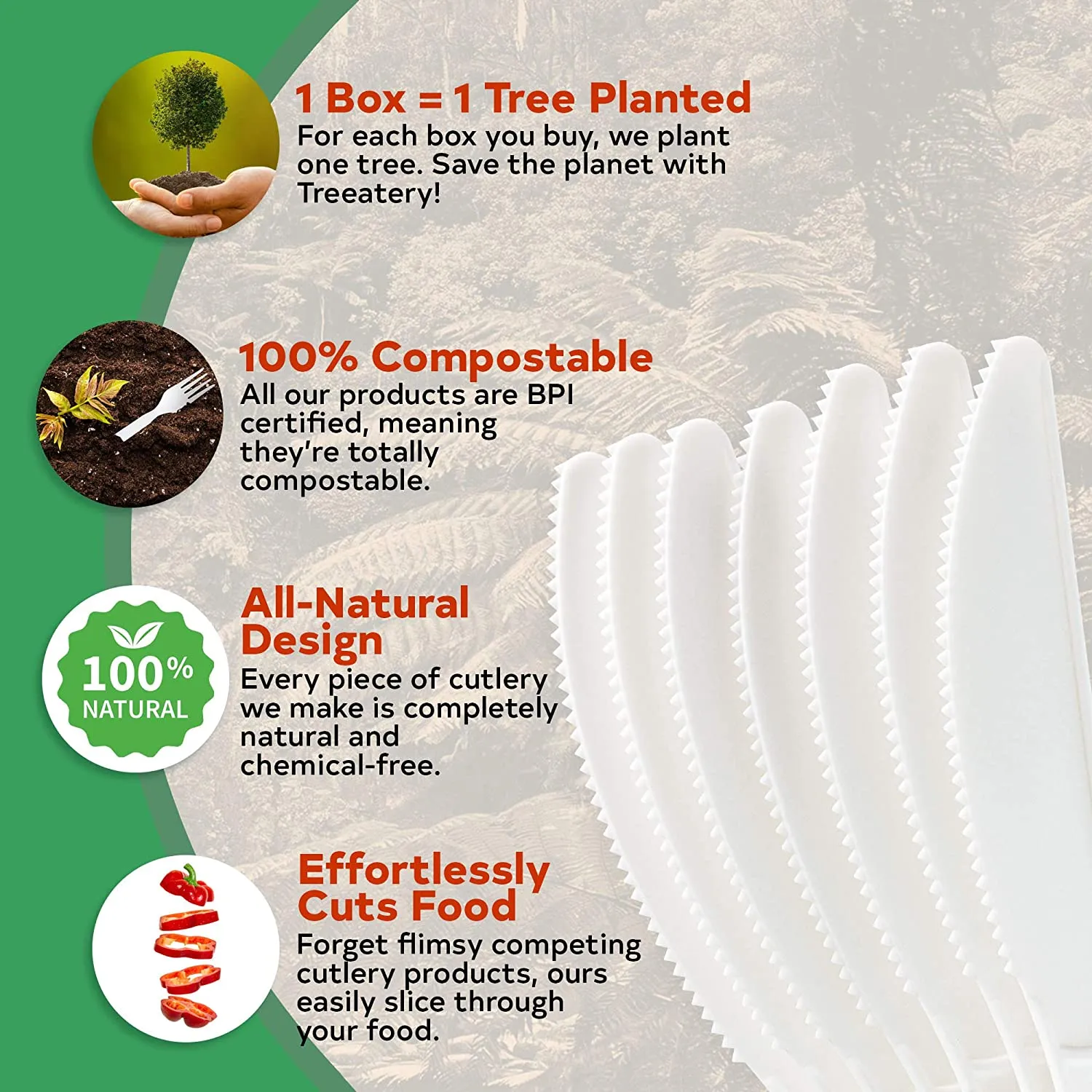 Compostable Cutlery Set - 380 Value Pack, 180 Forks, 100 Spoons, 100 Knives - Eco Friendly Utensils -BPI Certified Plant-Based Disposable