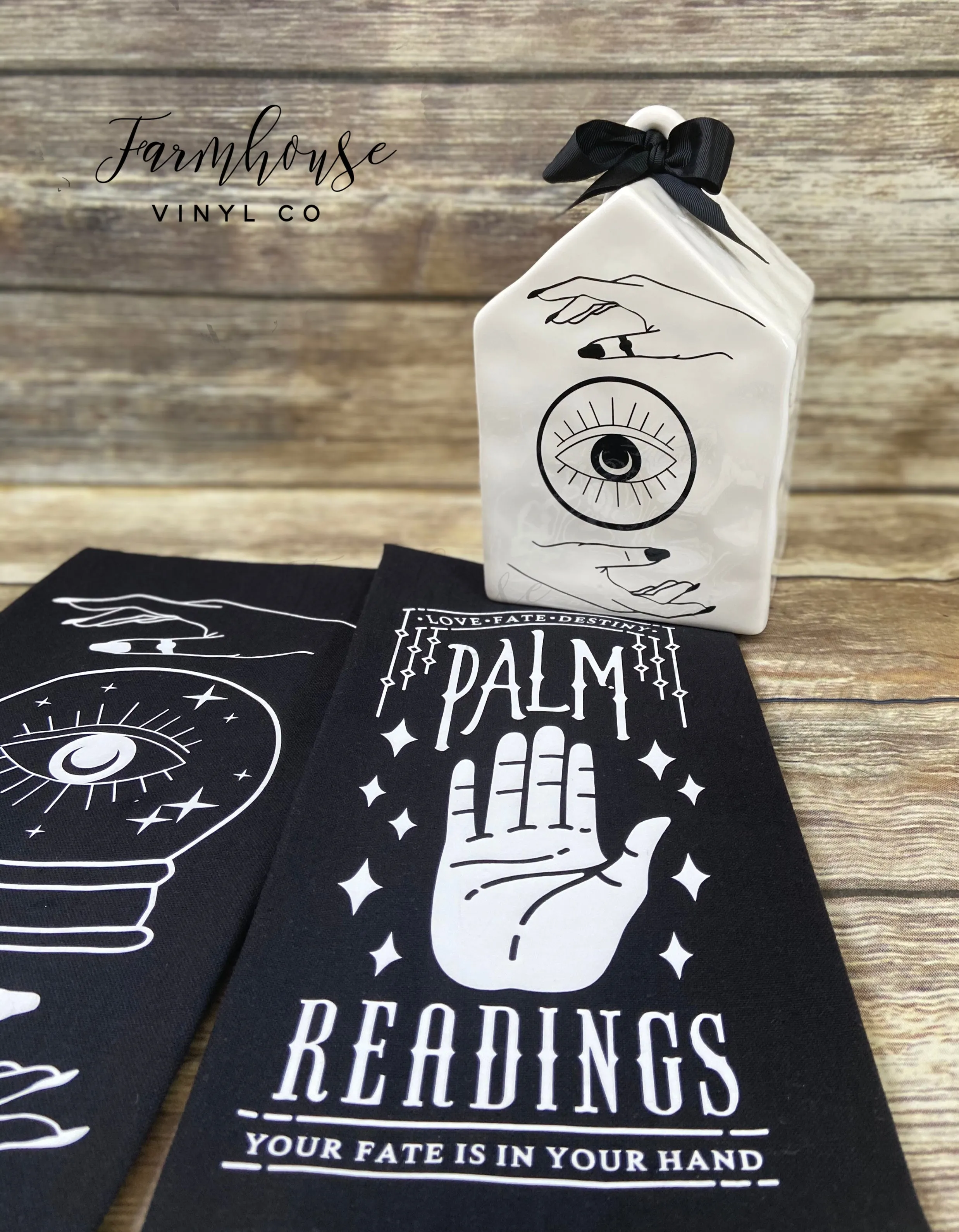 Crystal Ball and Palm Reading Towels