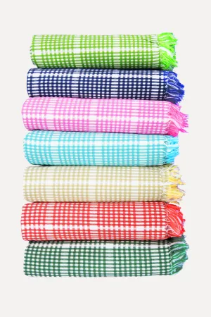 Daffodil - Mini Checked 100% Cotton Colour Towels | Uathayam