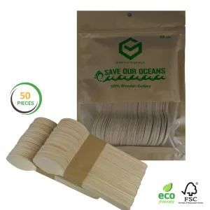 Disposable Wooden Spoon - 50pc