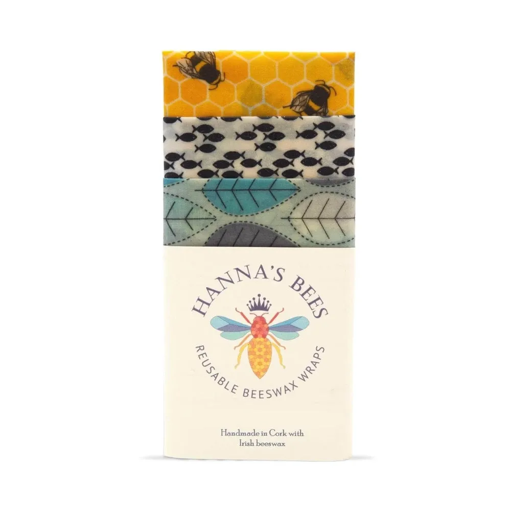 Hanna's Bees Beeswax Wraps Medium Kitchen Pack