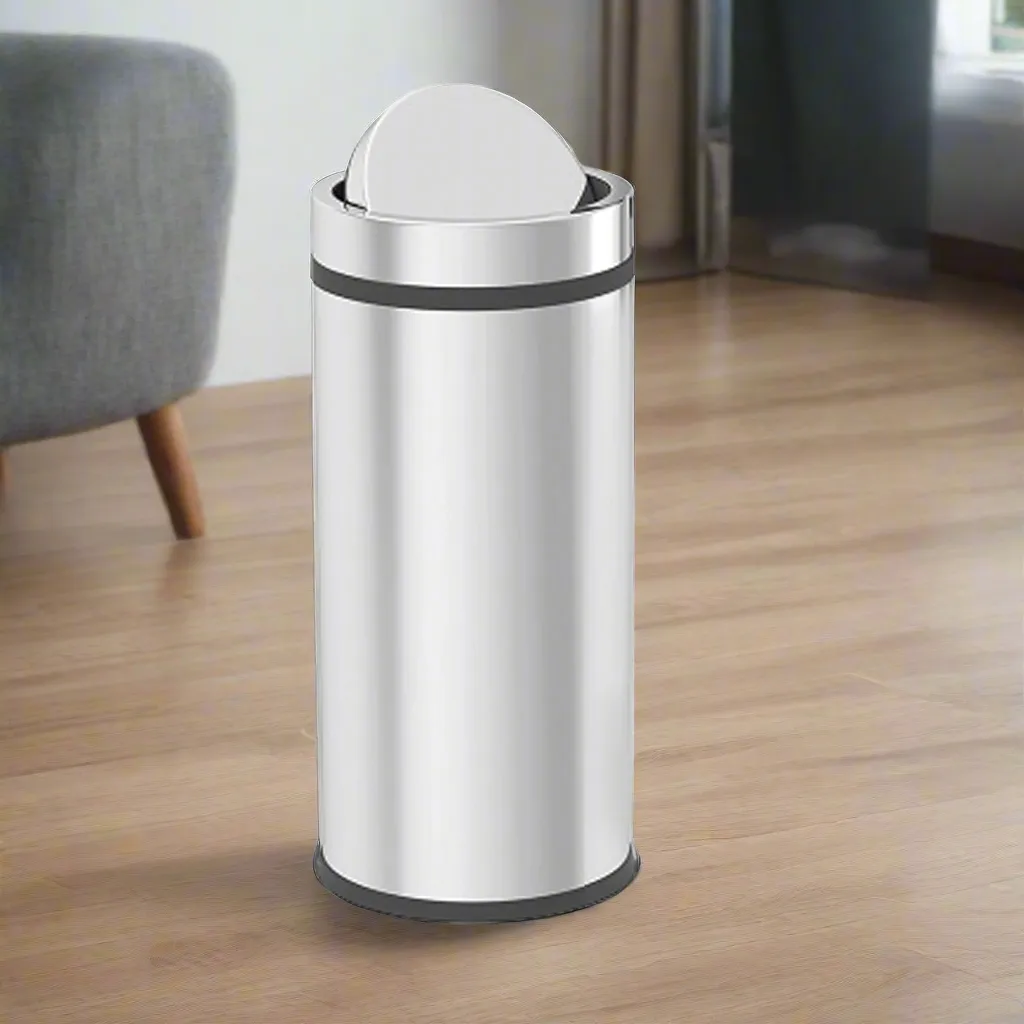 Inox Dustbin 16 Lt Swing Top Lid