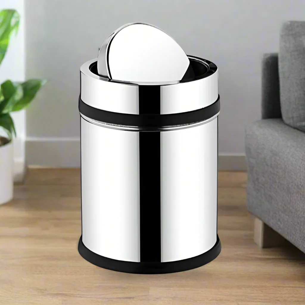 Inox Dustbin 8 Lt Swing Top Lid