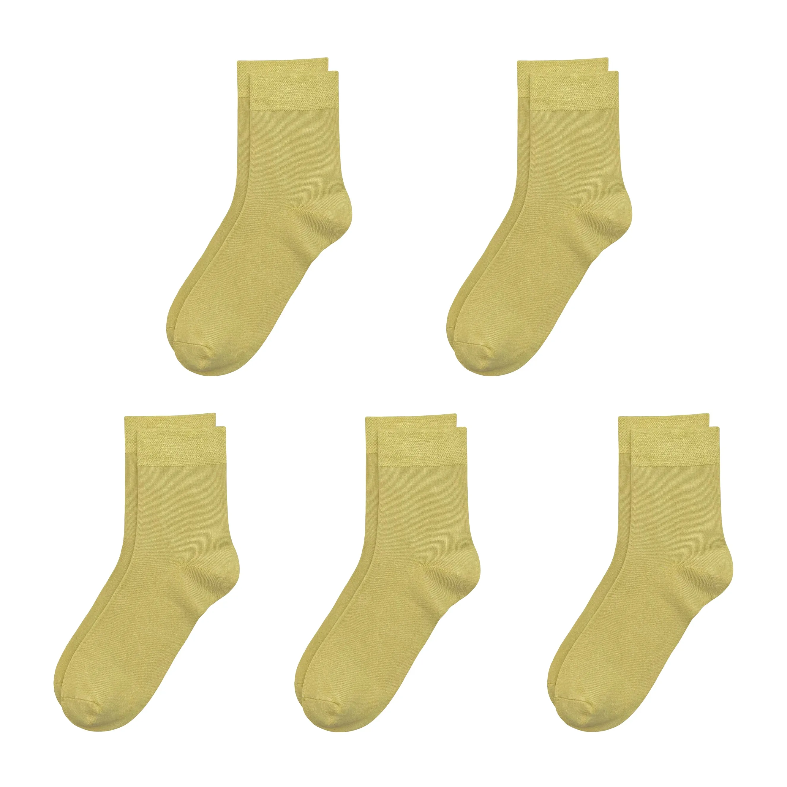 Kids Casual Bamboo School Socks Super Soft Uniform Thin Breathable Stretch Cuffs Boys Girls 5 Pairs