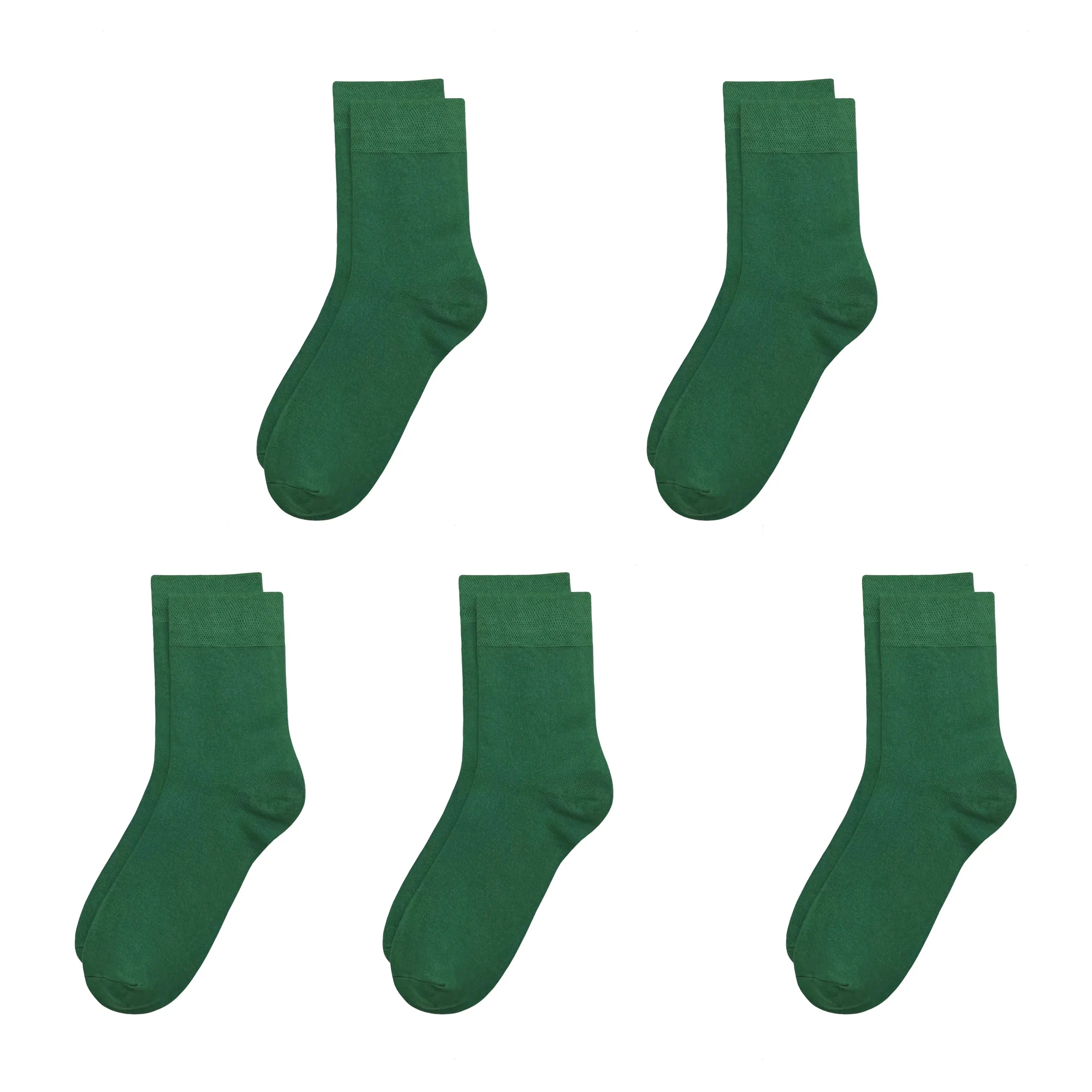 Kids Casual Bamboo School Socks Super Soft Uniform Thin Breathable Stretch Cuffs Boys Girls 5 Pairs