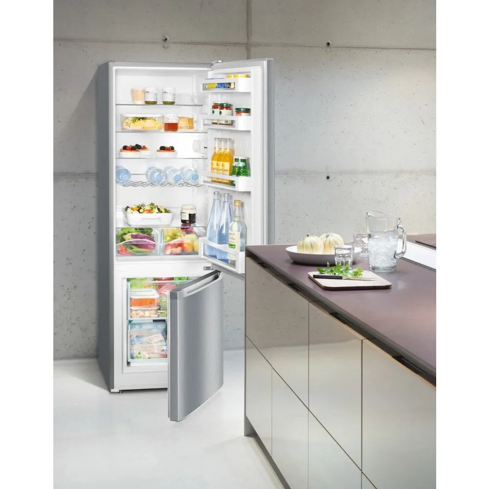 Liebherr CUele 2831 Low Frost Fridge Freezer, 80/20, Silver, E Rated