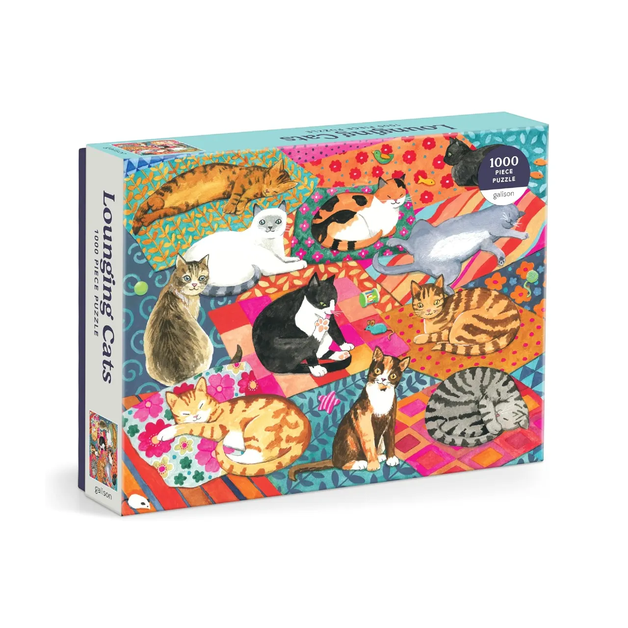 Lounging Cats 1000 Piece Jigsaw Puzzle