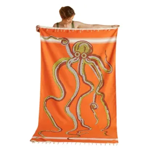 Lula Cotton Fouta Towel - Orange