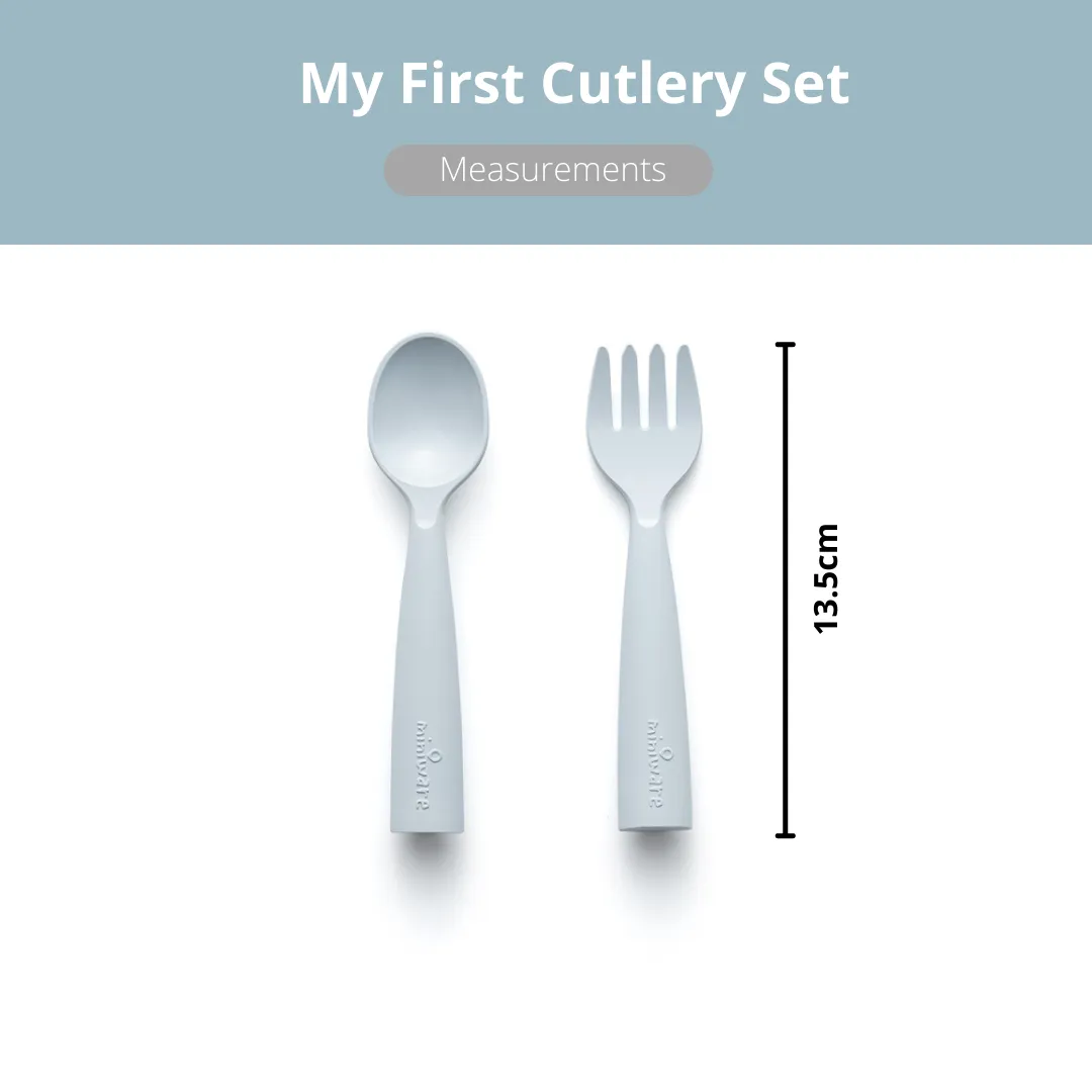 My First Cutlery Fork & Spoon Set - Aqua