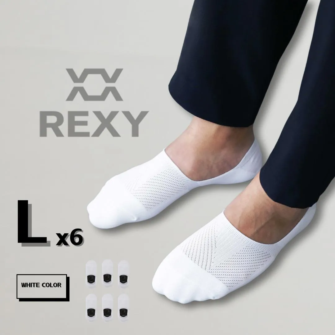 Non-Slip Breathable Ankle Socks, 6X Cushion No Show, Large, Rexy