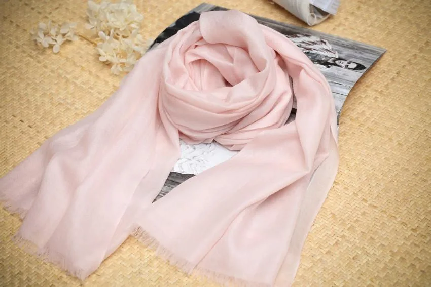 Plain cashmere scarf