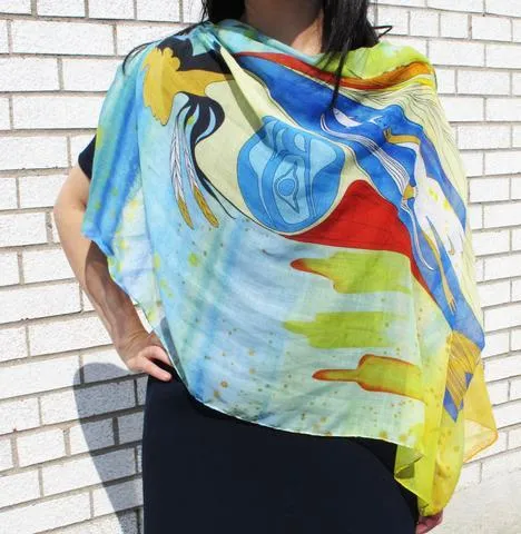 "Not Forgotten" Scarf, artwork by Native artist Maxine Noel