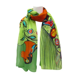 "Spirit of the Woodlands" Scarf, artwork by Native artist Maxine Noel