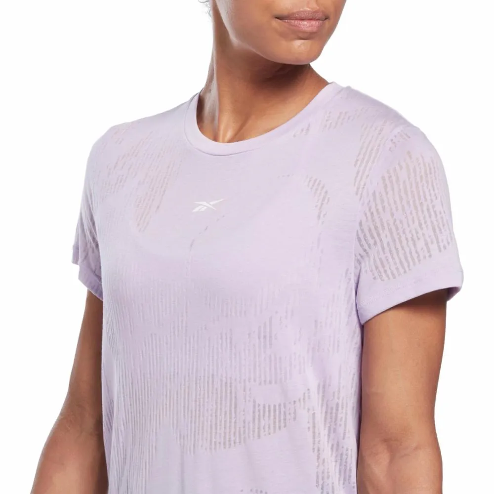 Reebok Apparel Women Burnout T-Shirt PUROAS