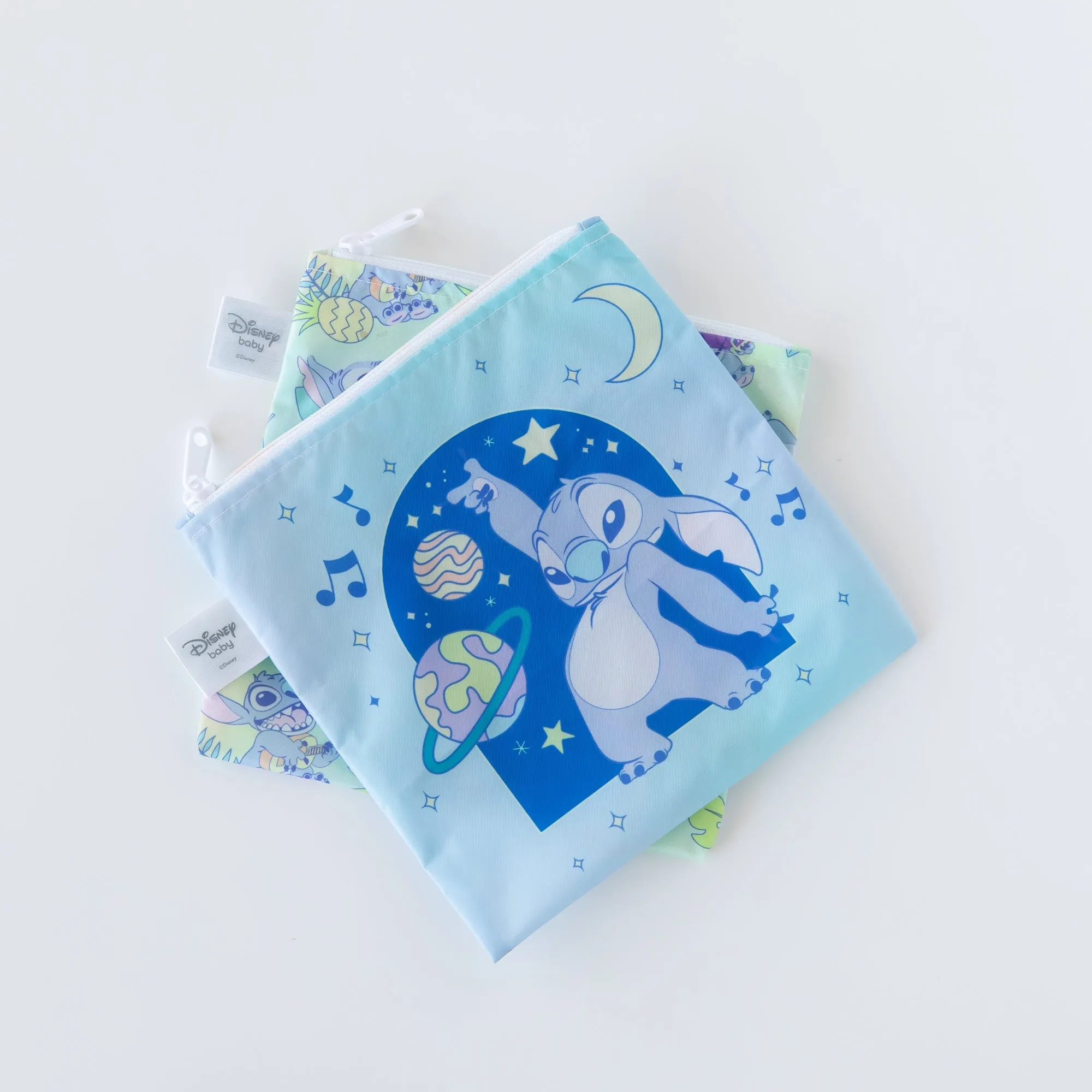 Reusable Snack Bag, Large 2 Pack: Stitch Star-ring Up Trouble