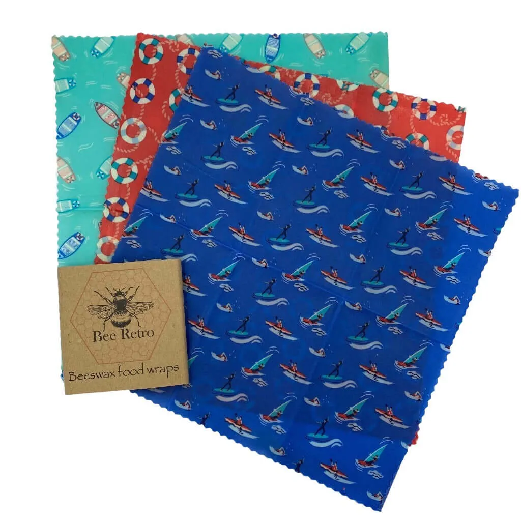 Seaside Beeswax Wraps - Eco Friendly Beeswax food wraps