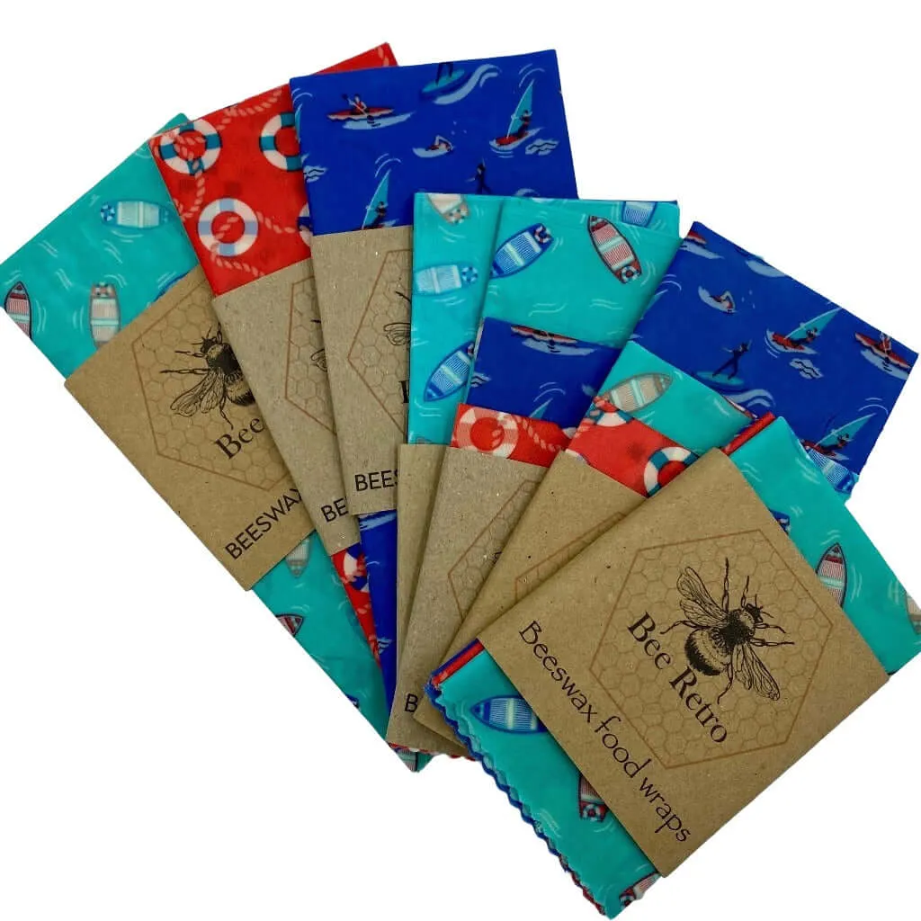 Seaside Beeswax Wraps - Eco Friendly Beeswax food wraps