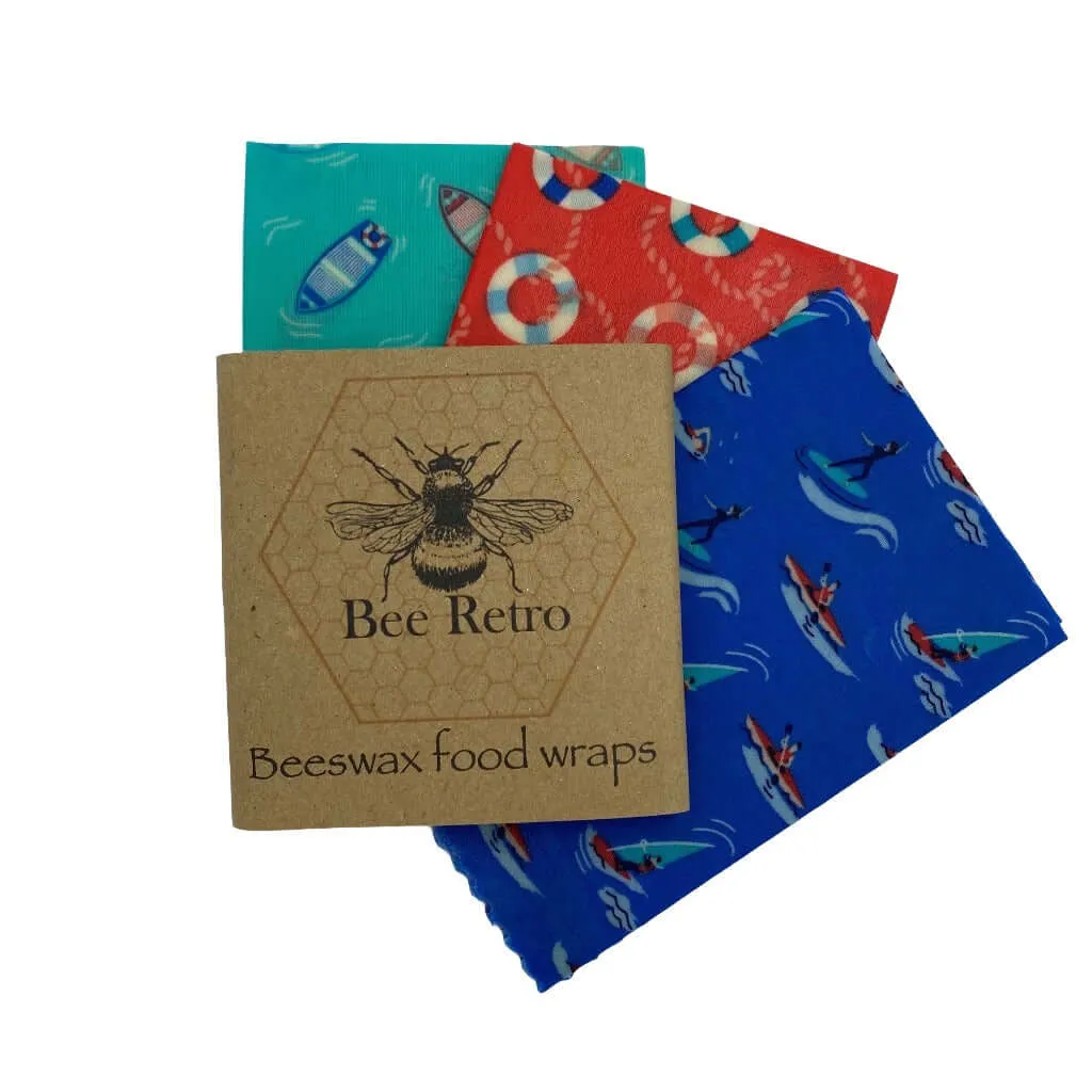 Seaside Beeswax Wraps - Eco Friendly Beeswax food wraps