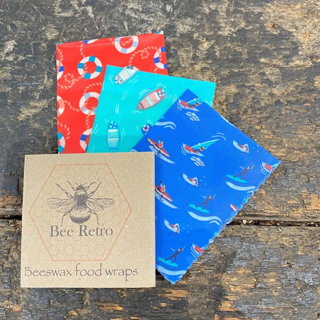 Seaside Beeswax Wraps - Eco Friendly Beeswax food wraps