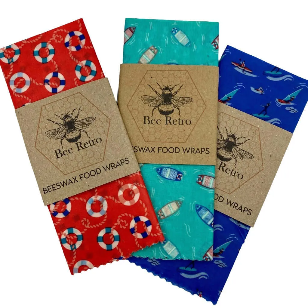 Seaside Beeswax Wraps - Eco Friendly Beeswax food wraps